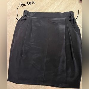 Wilfred size 6 black silk skirt